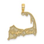 14K CAPE COD Map Charm