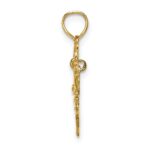14K Polished MOM Dangle in Fancy Heart Pendant - Image 2