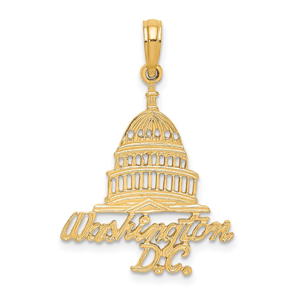 K8910.jpg 14K WASHINGTON D.C. Capital Building Charm - Image 1