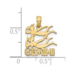 14K GEMINI Zodiac Charm - Image 3