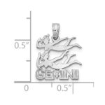 14k White Gold GEMINI Zodiac Charm - Image 2