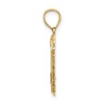 14k Two-tone with White Rhodium SWEET 16 In Heart Charm - Image 2
