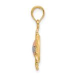 14K Tri-Color Sunflower with LOVE Pendant - Image 2