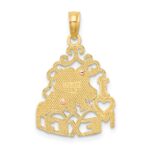 14k Two-tone I HEART MEXICO with Eagle Charm - Image 3