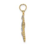 14K with White Rhodium Starfish and Seahorse Charm - Image 2
