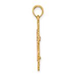 14K Two-Tone with Lace Trim Cross Charm - Image 2