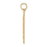 14K Two-Tone Cross with Lace Trim Charm - Image 2