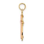 14K Two-Tone Cross Charm - Image 2