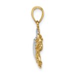 14K with White Rhodium Polished Crab Charm - Image 2