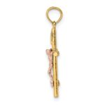14k Two-Tone Cross Crucifix Charm - Image 2
