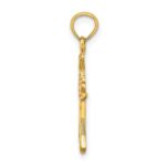 14k Two-Tone Cross with Flower Charm - Image 2