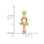14k Two-Tone 3-D Pacifier Charm - Image 3
