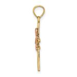 14K Two-Tone 2-D Boy On Cross Charm - Image 2