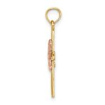14K Two-Tone 2-D Girl On Cross Charm - Image 2