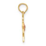 14k Two-Tone #1 GRANDDAUGHTER with Flowers Charm - Image 2