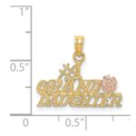 14k Two-Tone #1 GRANDDAUGHTER with Flowers Charm - Image 3