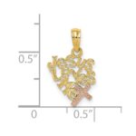 14K Two-Tone JESUS LOVES ME with Cross Charm - Image 3