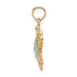 14k with White Rhodium Blue Crab Charm - Image 2