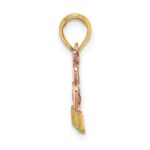 14k Two-Tone #1 GRANDMA with Three Hearts Charm - Image 2