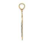14K and White Rhodium INRI Crucifix Charm - Image 2