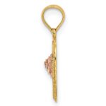 14k Two-Tone Flower in Heart Charm - Image 2