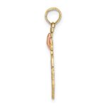 14k Two-Tone with White Rhodium LOVE Inside Heart Pendant - Image 2