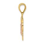 14K Two-tone with White Rhodium Our Lady of Guadalupe In Heart Charm - Image 2