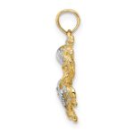 14K with White Rhodium Textured Octopus Charm - Image 2