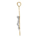 14K Two-tone Filigree Crucifix Charm - Image 2