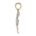 14k and White Rhodium Cut-Out Angelfish Charm - Image 2