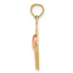 14k Yellow and Rose Heart 3-D XOXO Envelope Charm - Image 2