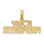 14k I HEART MY FIREFIGHTER Charm - Image 4