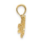 14k I HEART MY FIREFIGHTER Charm - Image 2