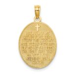 14k and White Rhodium Reversible CHILDS PRAYER Girl/NOW I LAY ME DOWN TO SLEEP Charm - Image 3