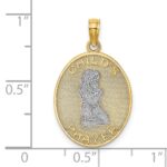 14k and White Rhodium Reversible CHILDS PRAYER Girl/NOW I LAY ME DOWN TO SLEEP Charm - Image 4