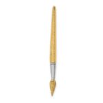 14K and White Rhodium  3-D Water Paint Brush Charm