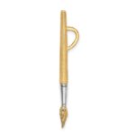 14K and White Rhodium  3-D Water Paint Brush Charm - Image 2