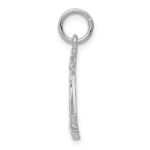 14k White Gold Flat-Backed Scales of Justice Charm - Image 2