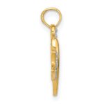 14k and White Rhodium Textured Dragonfly Charm - Image 2