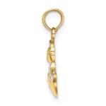 14k and White Rhodium Snowman Charm - Image 2
