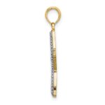 14K with White Rhodium Diamond-cut Starfish with Star Charm - Image 2