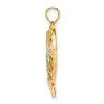 14k and White Rhodium MADRE  in Heart Charm - Image 2