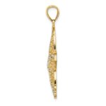 14K with White Rhodium Starfish Filigree Charm - Image 2