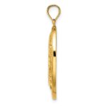 14k with White Rhodium #1 MOM Oval Charm - Image 2