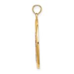 14K Two-tone with White Rhodium Anchor In Circle Charm - Image 2