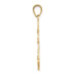 14k and White Rhodium Textured Chandelier Charm - Image 2