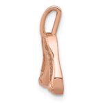 14K Rose Gold Solid Polished 3-D Ballet Slippers Charm - Image 2