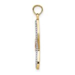 14K Two-Tone with White Rhodium Cut-Out Small Starfish Charm - Image 2