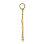 14K and White Rhodium Dress with Flower Charm - Image 2