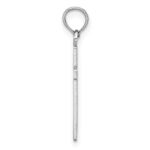 14k White Gold Polished Cross Pendant - Image 2